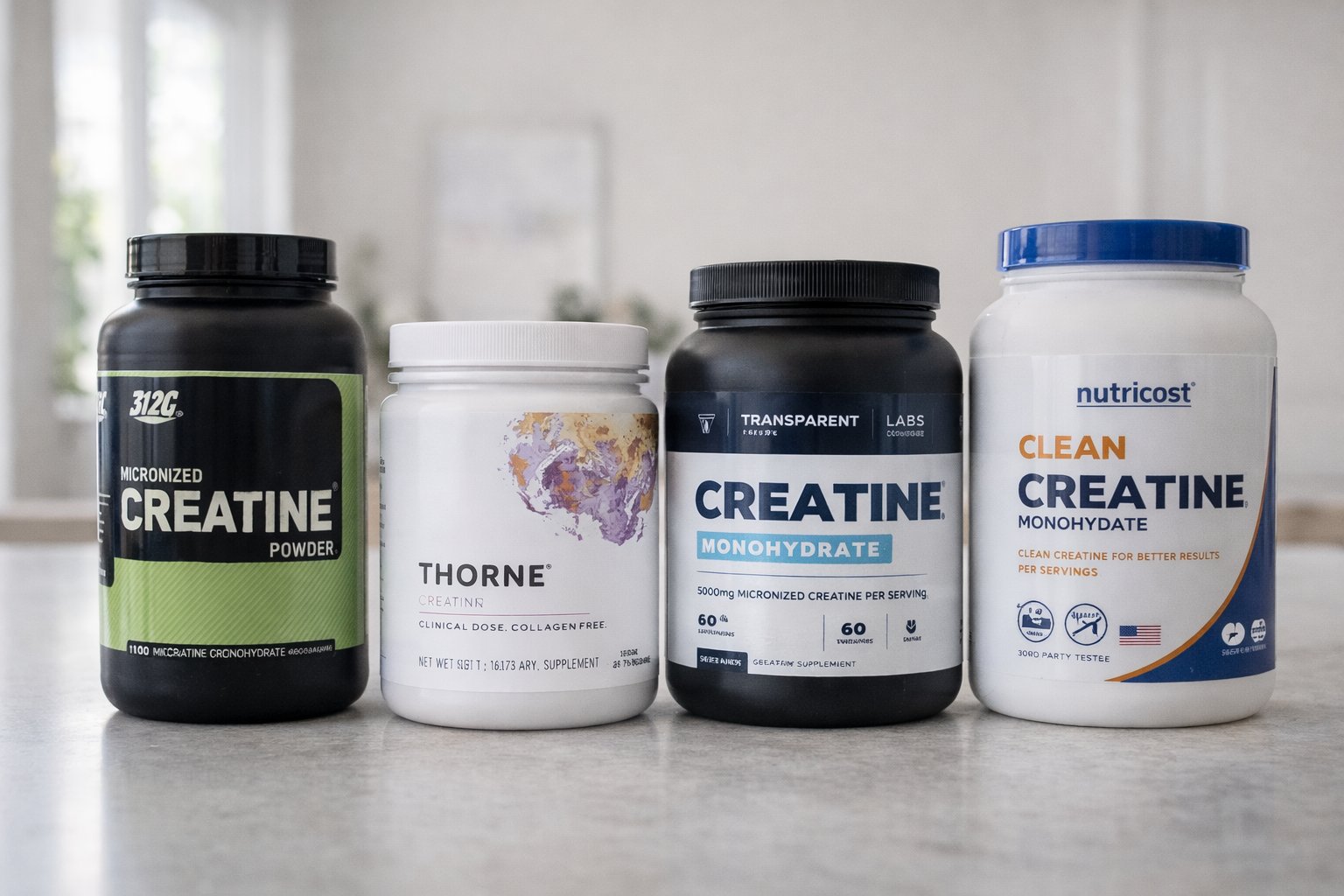 Sammenligning af forskellige typer kreatinpulver på markedet