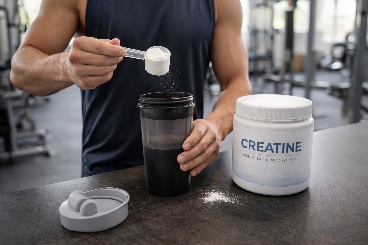 Atlet der tager kreatin kosttilskud før træning