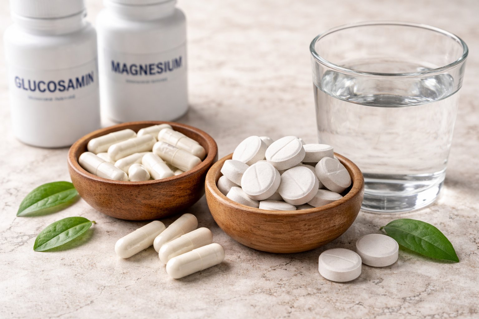 Glucosamin og magnesium kosttilskud mod slidgigt